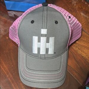 Gray and Pink Mesh Cap